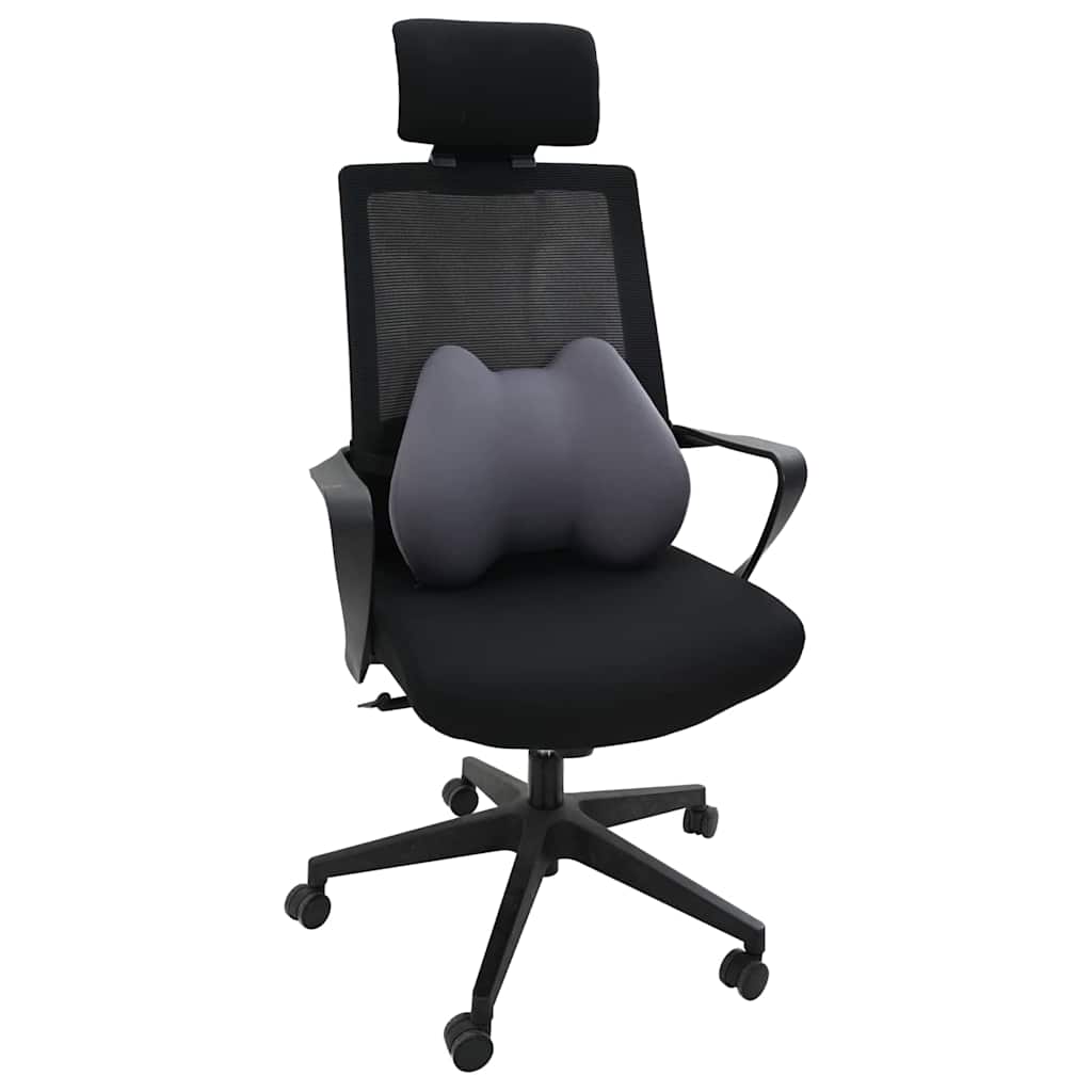 vidaXL Hoofdkussen met kussen Grijs 42 x 32 x 14 cm Polyester