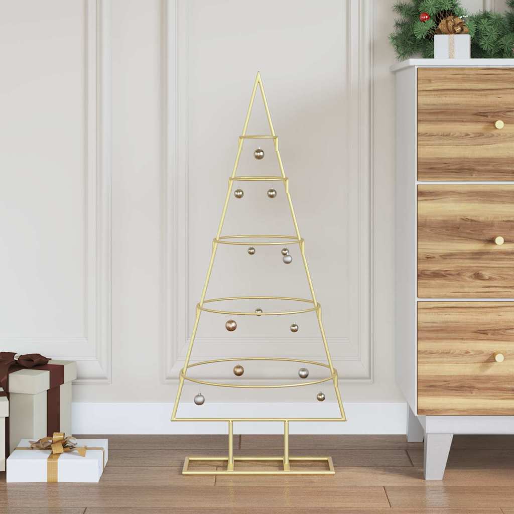 Arbre de Noël en métal Doré 90 cm Acier peint par poudre