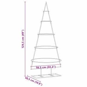 Kovový vánoční stromeček Zlatá 125 cm Práškově lakovaná ocel - obrázek 9