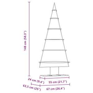 Kovový vánoční stromeček Zlatá 148 cm Práškově lakovaná ocel - obrázek 9