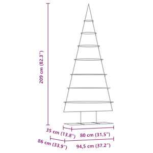 Kovový vánoční stromeček Zlatá 209 cm Práškově lakovaná ocel - obrázek 9