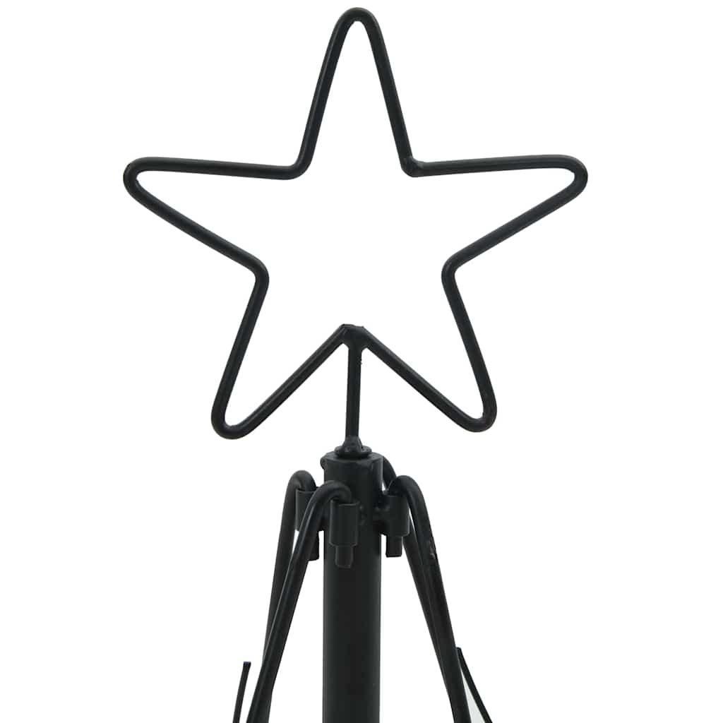 Arbre en cône de Noël avec support Noir 60 cm Acier – Image 7