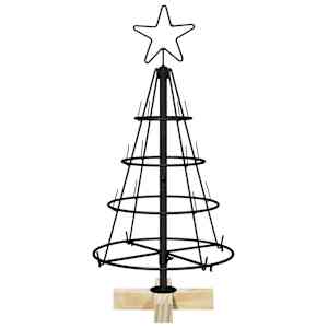 Vánoční kuželový stromeček s stojanem Černá 60 cm Ocel - obrázek 5