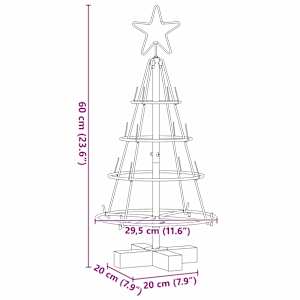 Vánoční kuželový stromeček s stojanem Černá 60 cm Ocel - obrázek 9