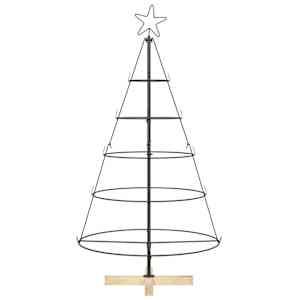 Vánoční kuželový stromeček s stojanem Černá 126 cm Ocel - obrázek 5