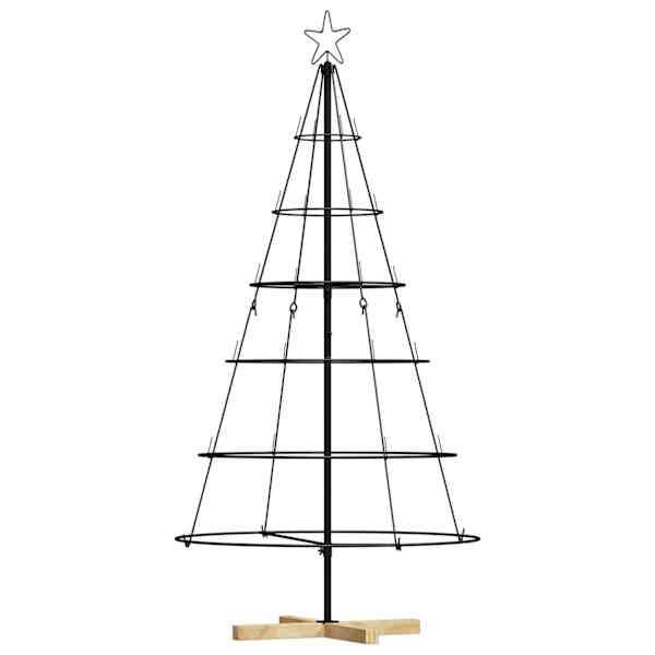 vidaXL J&otilde;ulupuu Koonus koos alusega Must 154 cm Teras