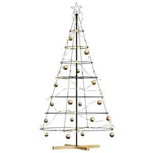 Vánoční kuželový stromeček s stojanem Černá 180,5 cm Ocel - obrázek 3