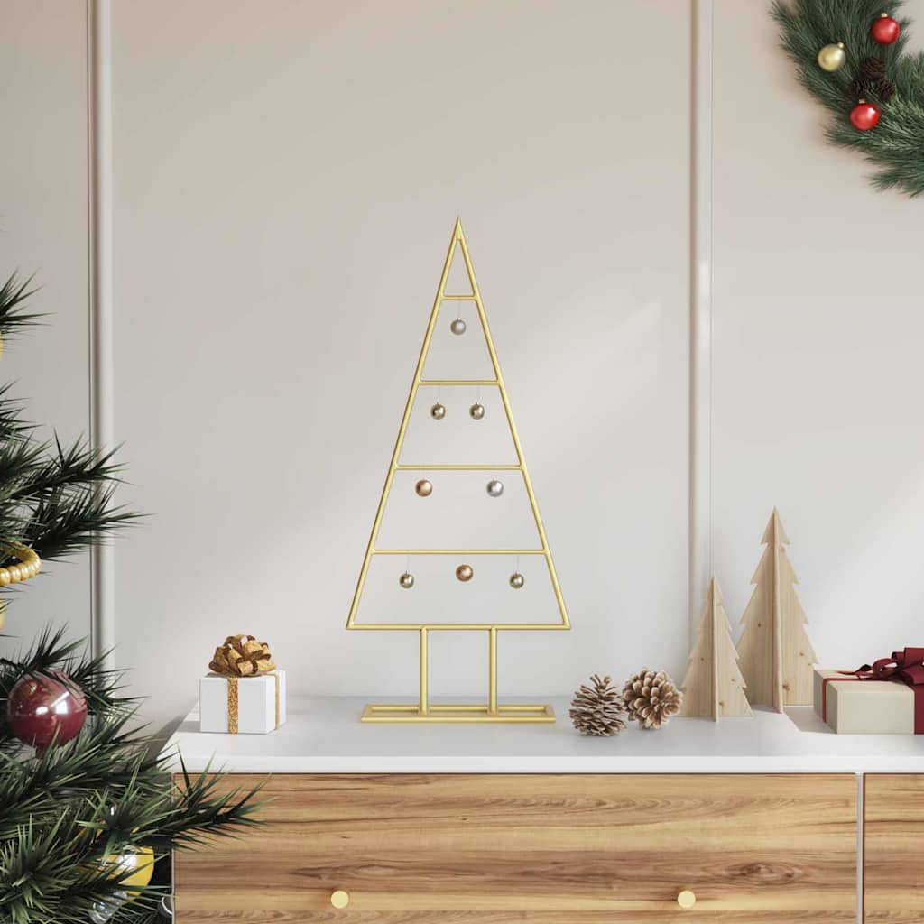 Arbre de Noël en métal Doré 60 cm Acier peint par poudre