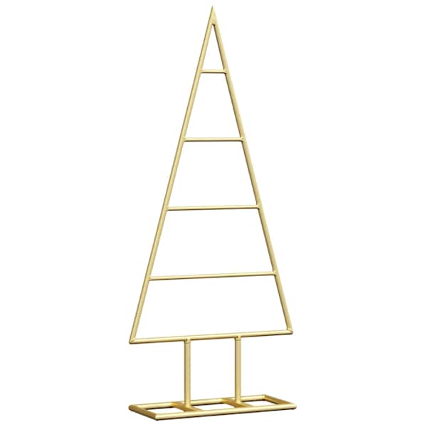 vidaXL Metall j&otilde;ulupuu Kuldne 60 cm Pulberv&auml;rvitud Teras