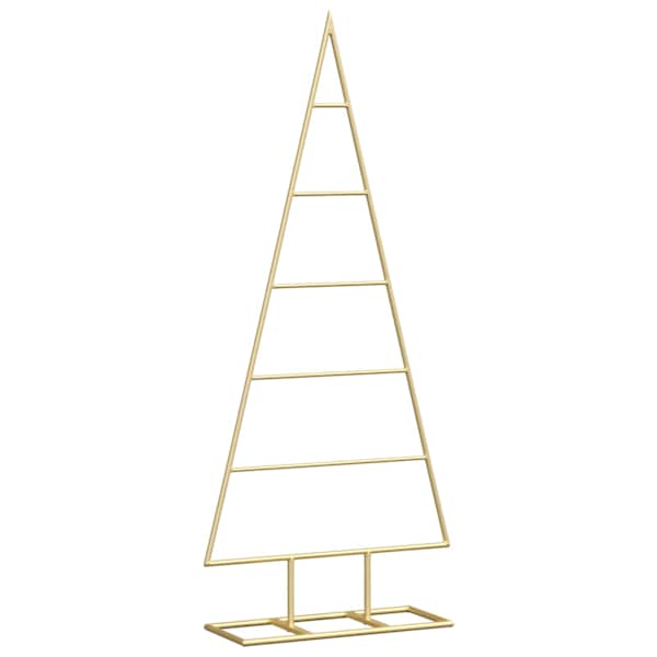 vidaXL Metall j&otilde;ulupuu Kuldne 90 cm Pulberv&auml;rvitud Teras