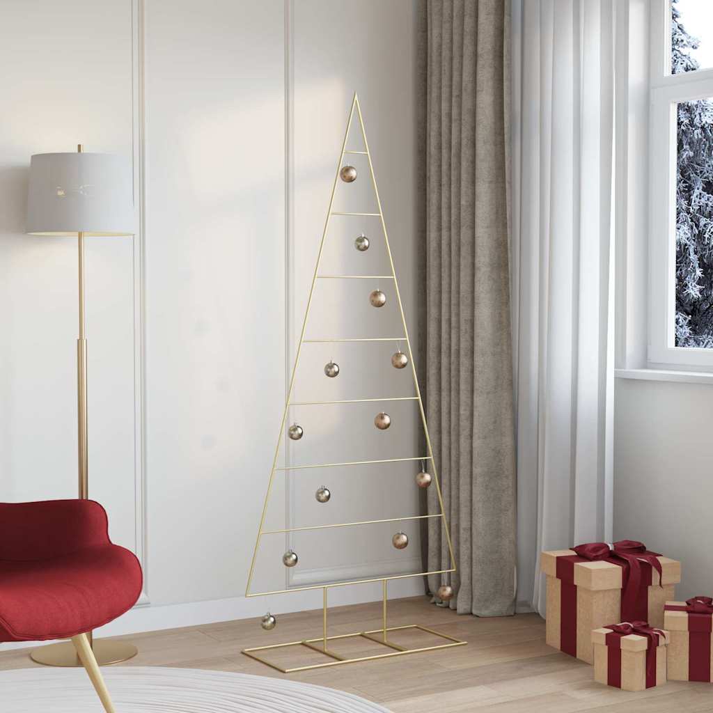 Arbre de Noël en métal Doré 180 cm Acier peint par poudre