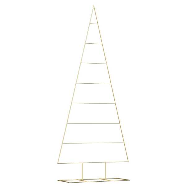 vidaXL Metall j&otilde;ulupuu Kuldne 211 cm Pulberv&auml;rvitud Teras