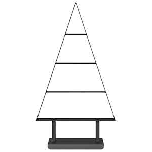 Kovový vánoční stromeček s stojanem Černá 60 cm Ocel - obrázek 5