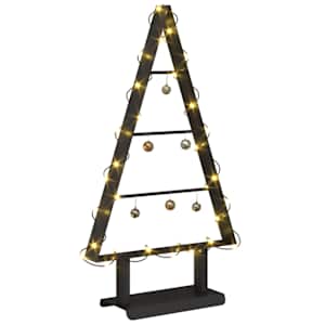 Kovový vánoční stromeček s stojanem Černá 60 cm Ocel - obrázek 3