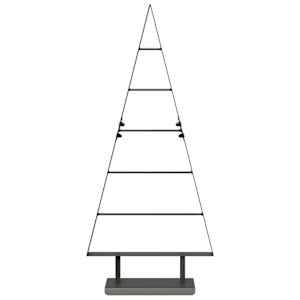 Kovový vánoční stromeček s stojanem Černá 90 cm Ocel - obrázek 5