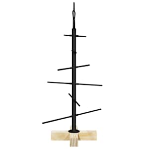 Kovový vánoční stromeček Černá 59,5 cm Práškově lakovaná ocel - obrázek 6