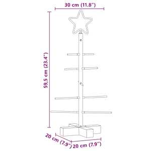 Kovový vánoční stromeček Černá 59,5 cm Práškově lakovaná ocel - obrázek 9