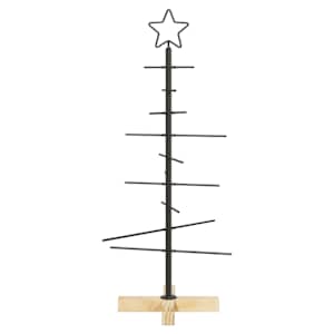 Kovový vánoční stromeček Černá 89 cm Práškově lakovaná ocel - obrázek 5