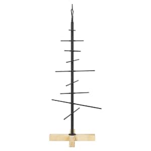Kovový vánoční stromeček Černá 89 cm Práškově lakovaná ocel - obrázek 6