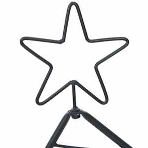 Kovový vánoční stromeček s stojanem Černá 60 cm Ocel - obrázek 7