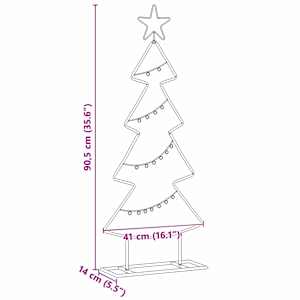 Kovový vánoční stromeček s stojanem Černá 90,5 cm Ocel - obrázek 9