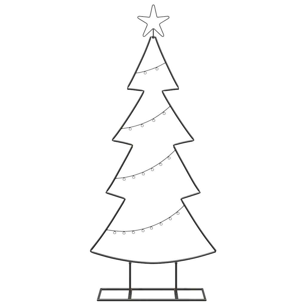 Arbre de Noël en métal avec support Noir 125 cm Acier – Image 5