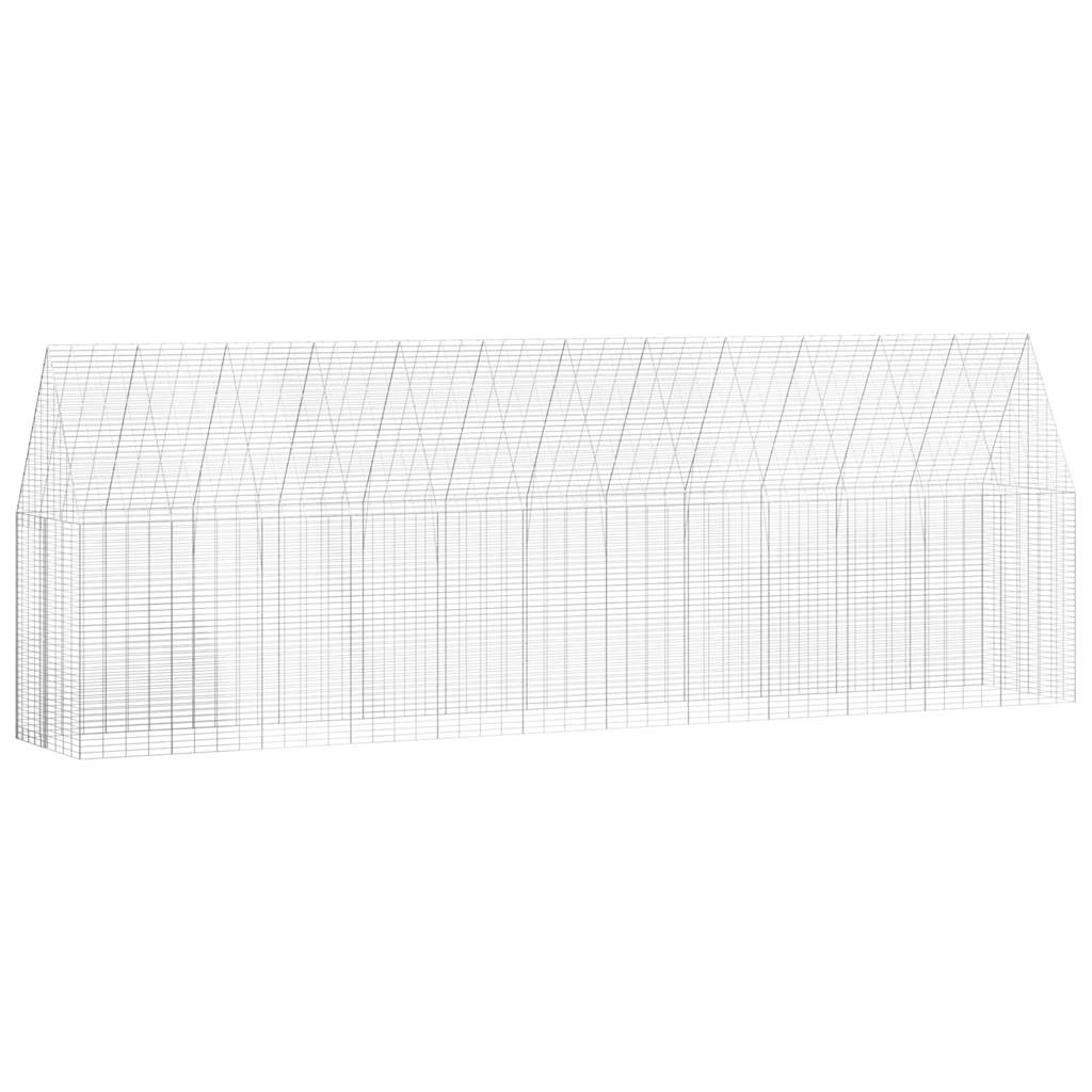 Thumbnail - vidaXL Hühnerkäfig 2 pcs Silber 600 x 100 x 210 cm Verzinkter Stahl