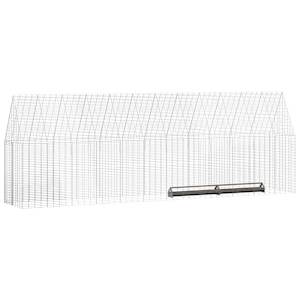 Klec na kuřata 2 pcs Stříbrná 600 x 100 x 210 cm - obrázek 3