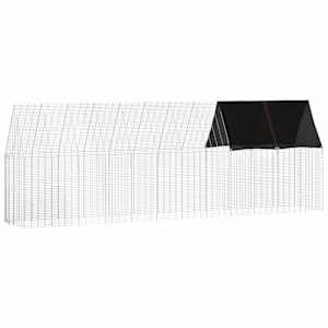 vidaXL Kanakpuur 2 tk H&otilde;bedane 600 x 100 x 210 cm Tsingitud teras