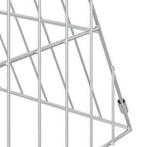 Klec na kuřata Stříbrná 110 x 55 x 55 cm Pozinkovaná ocel - obrázek 9