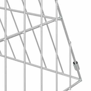 Klec na kuřata Stříbrná 215 x 55 x 55 cm Pozinkovaná ocel - obrázek 9