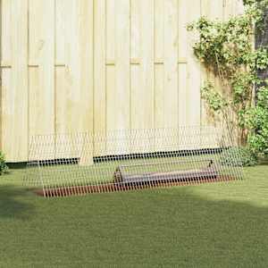 Kletka za piščance srebrna 215 x 55 x 55 cm Cinkana jeklena