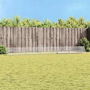 Kletka za piščance srebrna 650 x 55 x 55 cm Cinkana jeklena