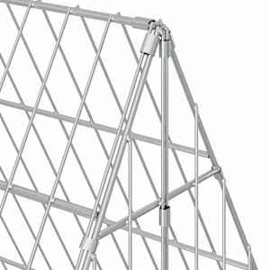 Klec na kuřata Stříbrná 430 x 100 x 85 cm Pozinkovaná ocel - obrázek 10