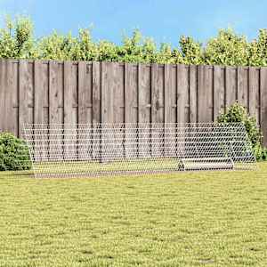 Kletka za piščance srebrna 430 x 100 x 85 cm Cinkana jeklena