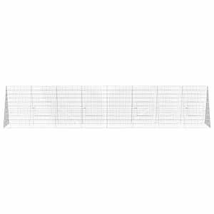 Klec na kuřata Stříbrná 430 x 100 x 85 cm Pozinkovaná ocel - obrázek 6
