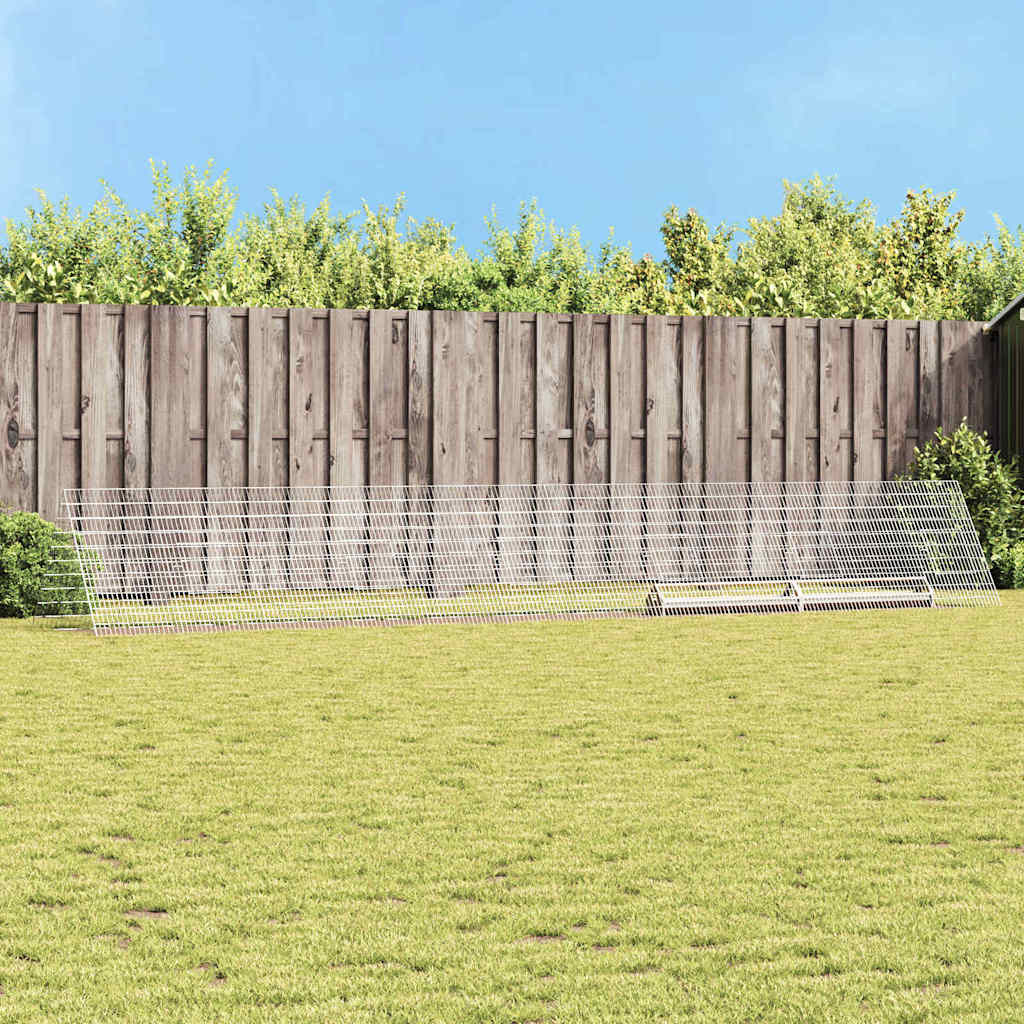 vidaXL Hühnerkäfig Silber 650 x 100 x 85 cm Verzinkter Stahl