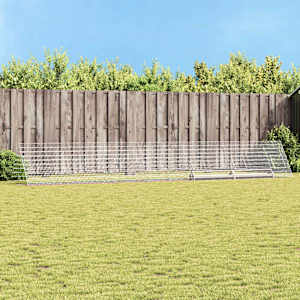 Kletka za piščance srebrna 650 x 100 x 85 cm Cinkana jeklena