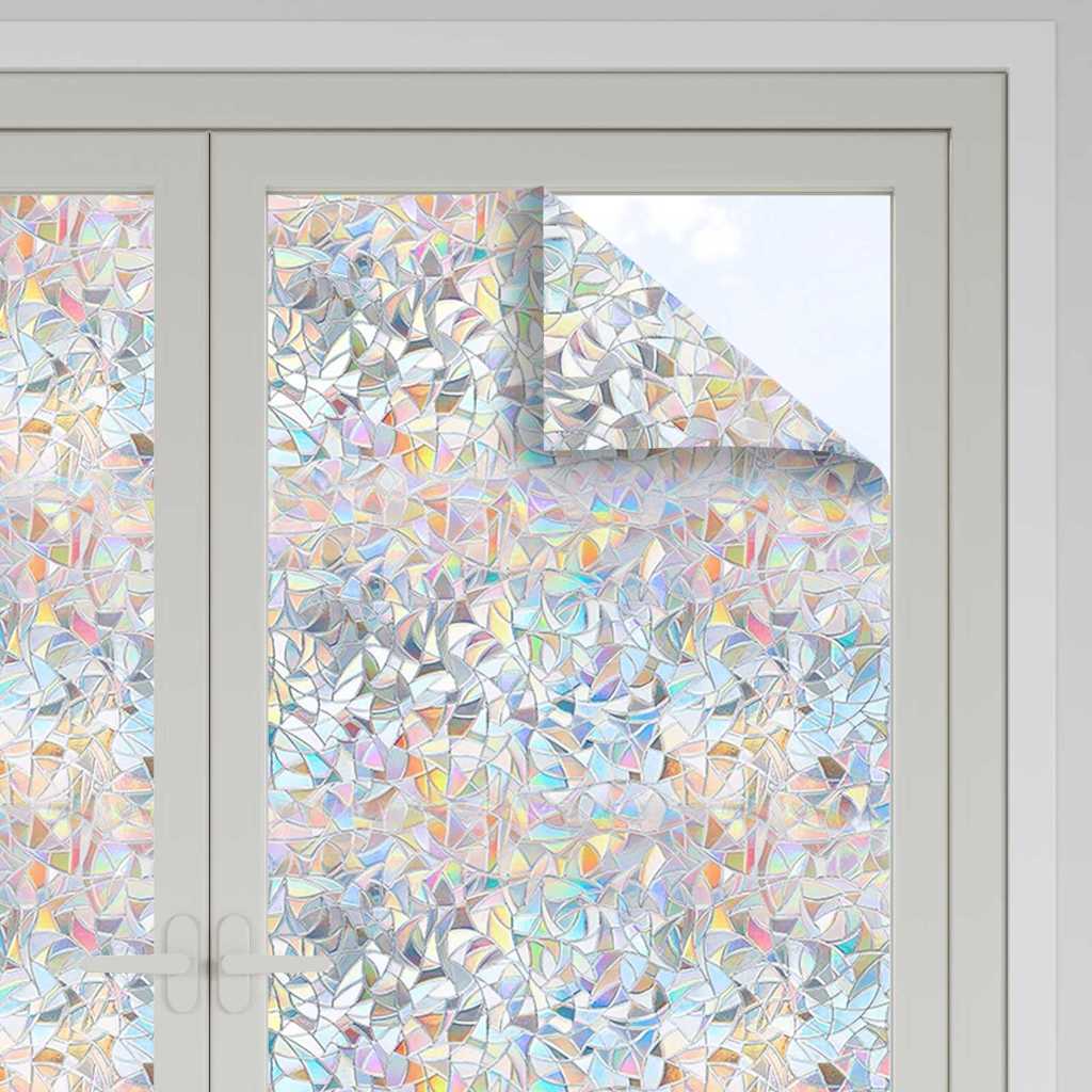 Thumbnail - vidaXL Statisches Fensterfolie 3D Regenbogenmuster 90 x 500 cm PVC