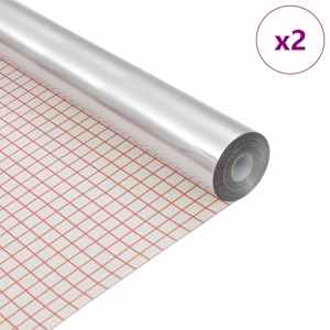 Samo-lepicí zrcadlová fólie 60 x 200 cm 2 pcs Stříbrná PET - obrázek 2