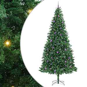vidaXL Tehisj&otilde;ulupuu Roheline 300 cm PVC, metall ja plastik