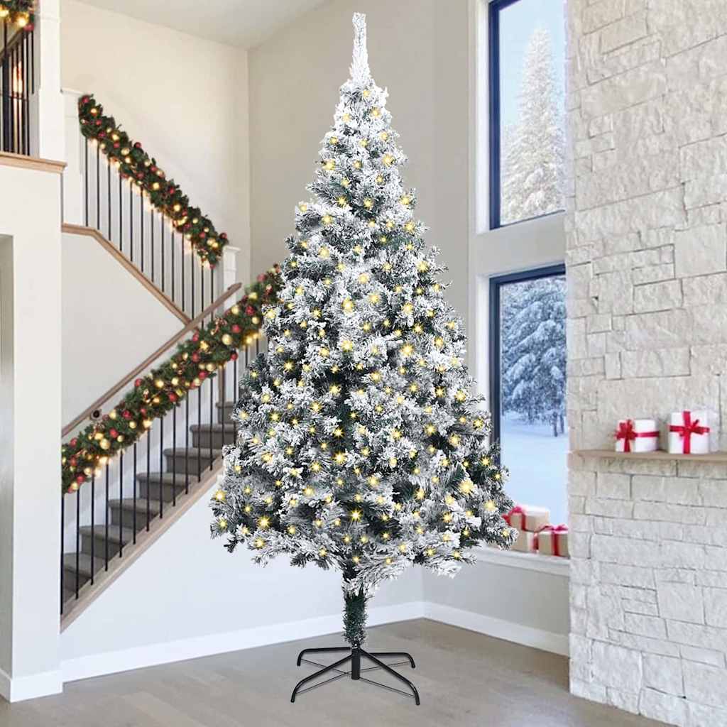 Sapin de Noël artificiel pré-éclairé Vert 400 cm PVC