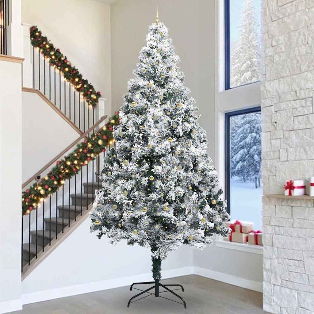 Arbre de Noël artificiel pré-éclairé avec ensemble de boules