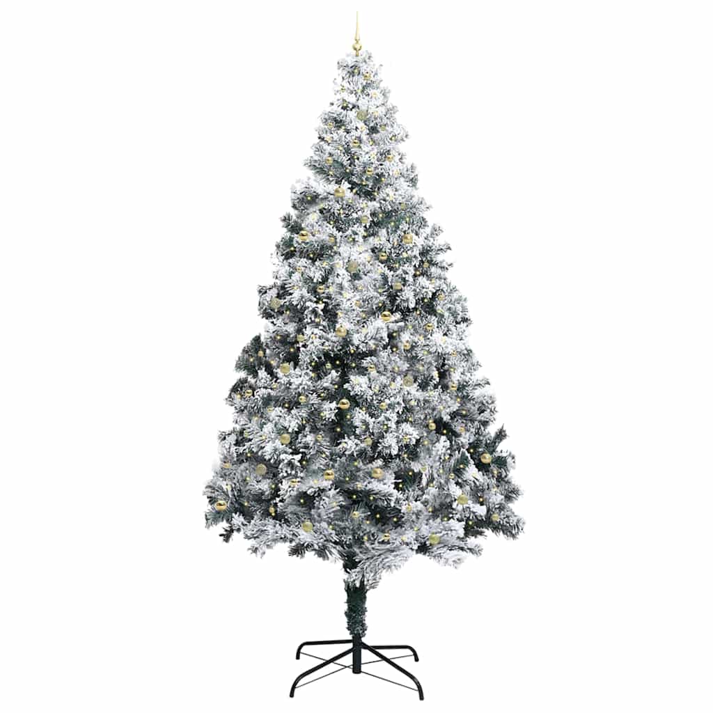 Thumbnail - vidaXL Künstlicher vorbeleuchteter Weihnachtsbaum mit Kugelset Grün