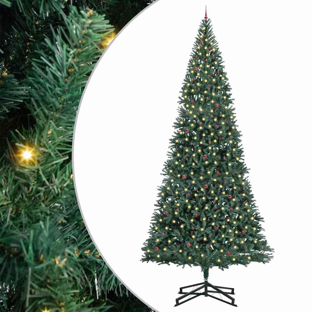 Arbre de Noël artificiel pré-éclairé avec ensemble de boules