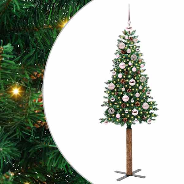 vidaXL Peen j&otilde;ulupuu Roheline 150 cm PVC ja tahke m&auml;nd