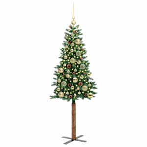 Úzký vánoční stromeček s 150 LED diodami Zelená 150 cm - obrázek 3