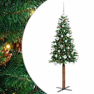 vidaXL Peen j&otilde;ulupuu Roheline 150 cm PVC ja tahke m&auml;nd