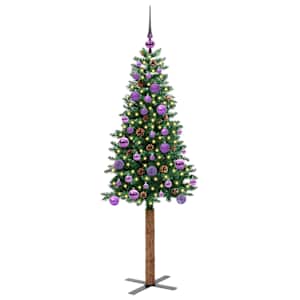 Úzký vánoční stromeček s 150 LED diodami Zelená 150 cm - obrázek 3