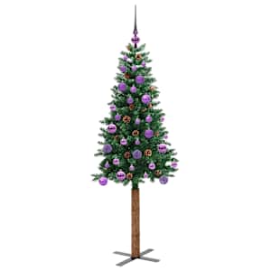 Úzký vánoční stromeček s 150 LED diodami Zelená 150 cm - obrázek 4